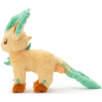 Officiële Pokemon knuffel Leafeon KutaKutaTatta 29cm lang Takara tomy (small) (zeldzaam exemplaar)